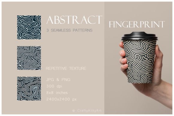 Abstract Fingerprint Seamless Patterns: A Creative Resource for Modern Design