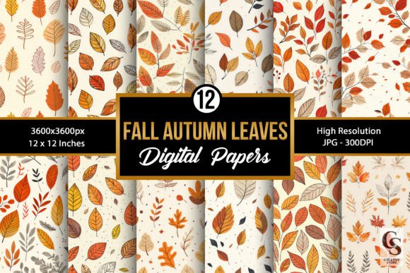 Autumn Hand Drawn Leaves Patterns: A Strategic Design Asset for Creative and Professional Use