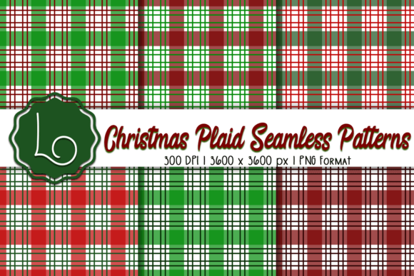 Christmas Plaid Seamless Patterns