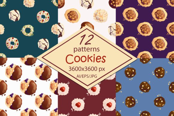 Cookies Paper Seamless Patterns