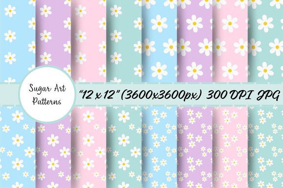 Cute Digital Paper Floral Patterns for Creatives