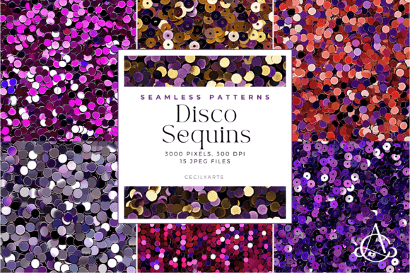 Disco Sequins Seamless Patterns for Creatives