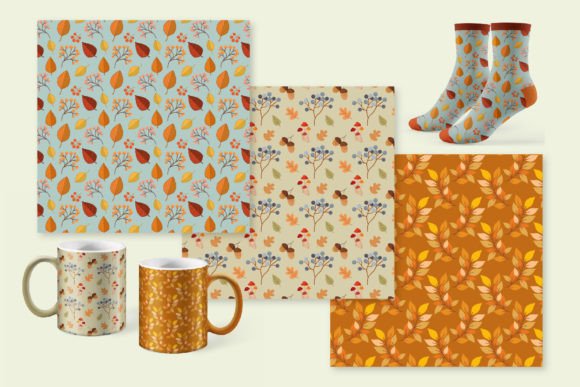 Embracing Autumn Creativity with the Autumn Seamless Patterns Set of 3