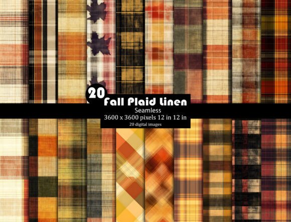 Fall Plaid Patterns with Linen Textures