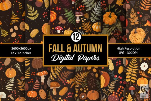 Fall Thanksgiving Seamless Patterns: A Versatile Design Resource for Creative Projects