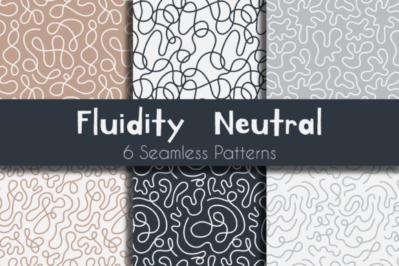 Fluidity Neutral Seamless Patterns: Elevating Modern Design with Organic Flow