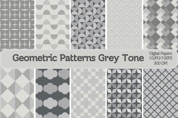 Geometric Seamless Patterns Grey Tone: A Versatile Design Asset for Creative and Professional Workflows