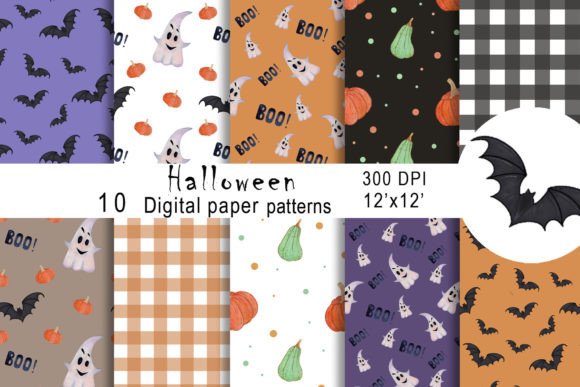 Halloween Digital Paper Patterns. JPG – A Versatile Tool for Creative Projects