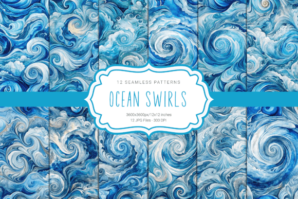 Ocean Swirls Seamless Patterns: A Strategic Asset for Professional Design Workflows