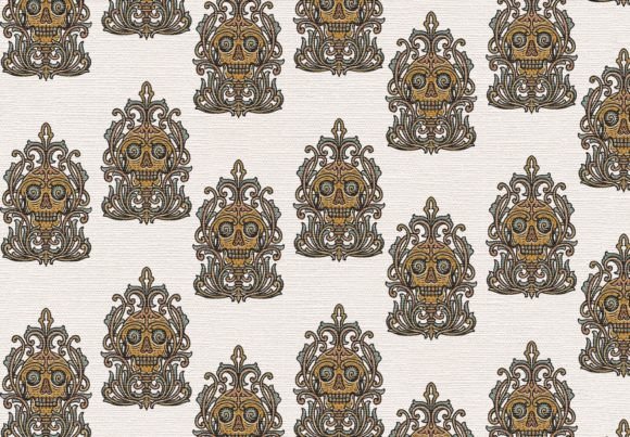 Skull-x-Ornament Patterns: A Vintage Design for Creators