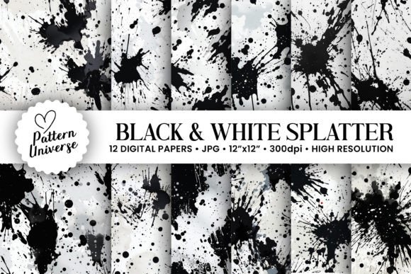 The Timeless Impact of Black White Paint Splatter Patterns in Modern Creative Workflows