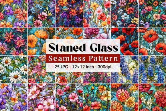 Wildflowers Stained Glass Patterns: A Versatile Digital Resource for Creative Projects